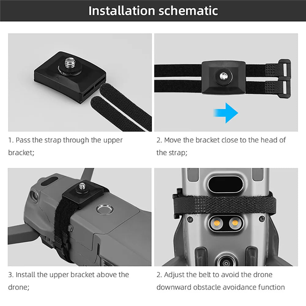 Top Bracket Mount Holder Fixed Adapter for DJI Mavic 2/ Air 2 /Pro /Mini /Air Drone For Hero 10 9 8 /Osmo Action Camera Stand