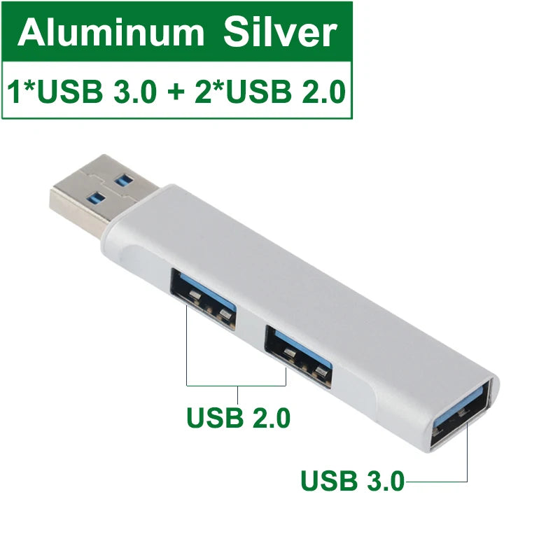 Hub Usb Splitter One 3.0 And Two 2.0 Fast Speed Adapter Multi Usb 3 Port Extensor For Macbook Laptop Pc Computer Accessories