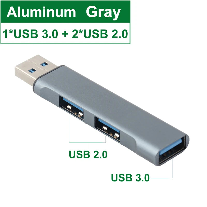 Hub Usb Splitter One 3.0 And Two 2.0 Fast Speed Adapter Multi Usb 3 Port Extensor For Macbook Laptop Pc Computer Accessories