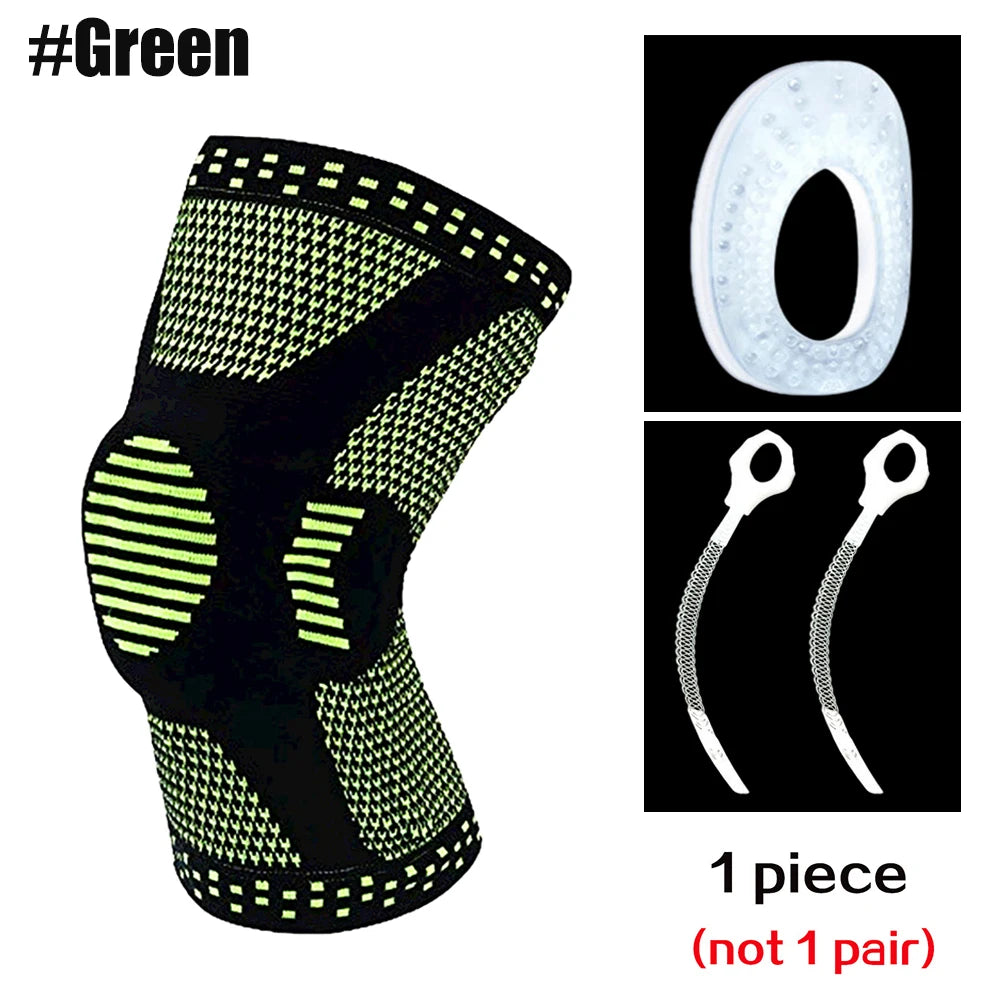 Patellar Meniscus Knee Brace Silicone Stabilizer Compression Support Running Basketball Gym Training Protective Sport Strap