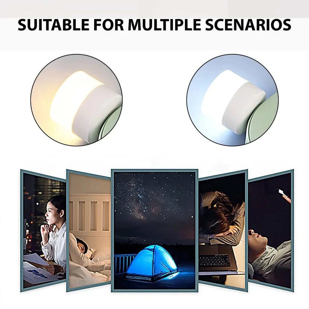 Pcs Mini USB Night Light Warm White Eye Protection Book Reading Light USB Plug Computer Mobile Power Charging LED Night Lamp