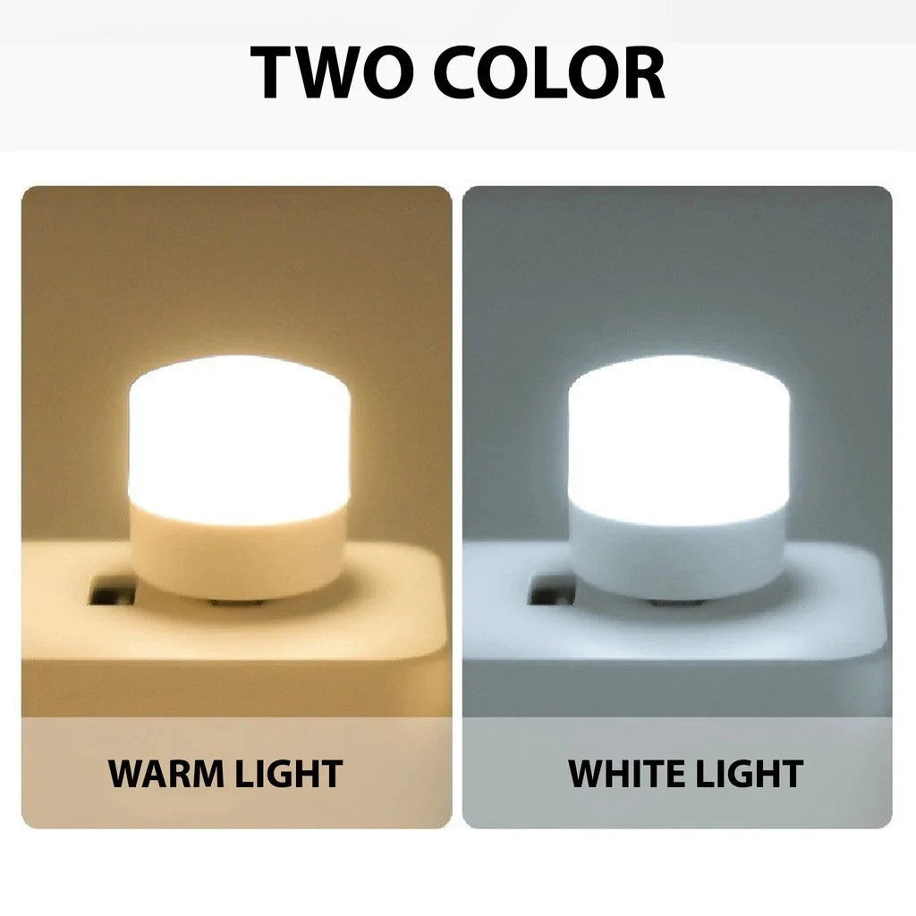 Pcs Mini USB Night Light Warm White Eye Protection Book Reading Light USB Plug Computer Mobile Power Charging LED Night Lamp
