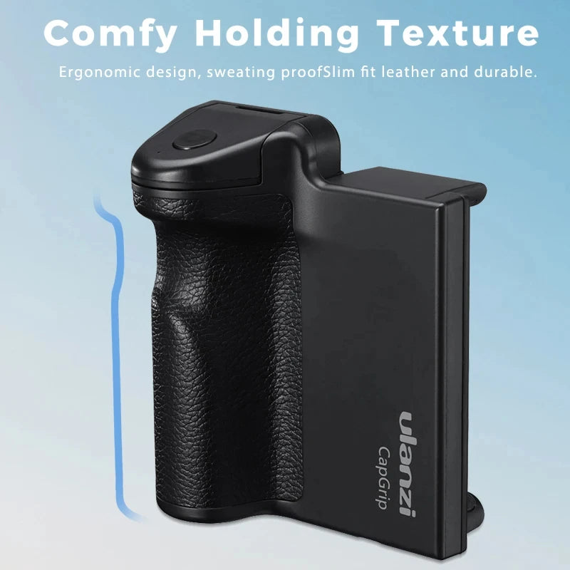 ULANZI CapGrip Wireless Bluetooth Phone Clamp With Remote Controller Handle Grip Selfie Clamp For iPhone 16 15 14 13 12 Pro Max