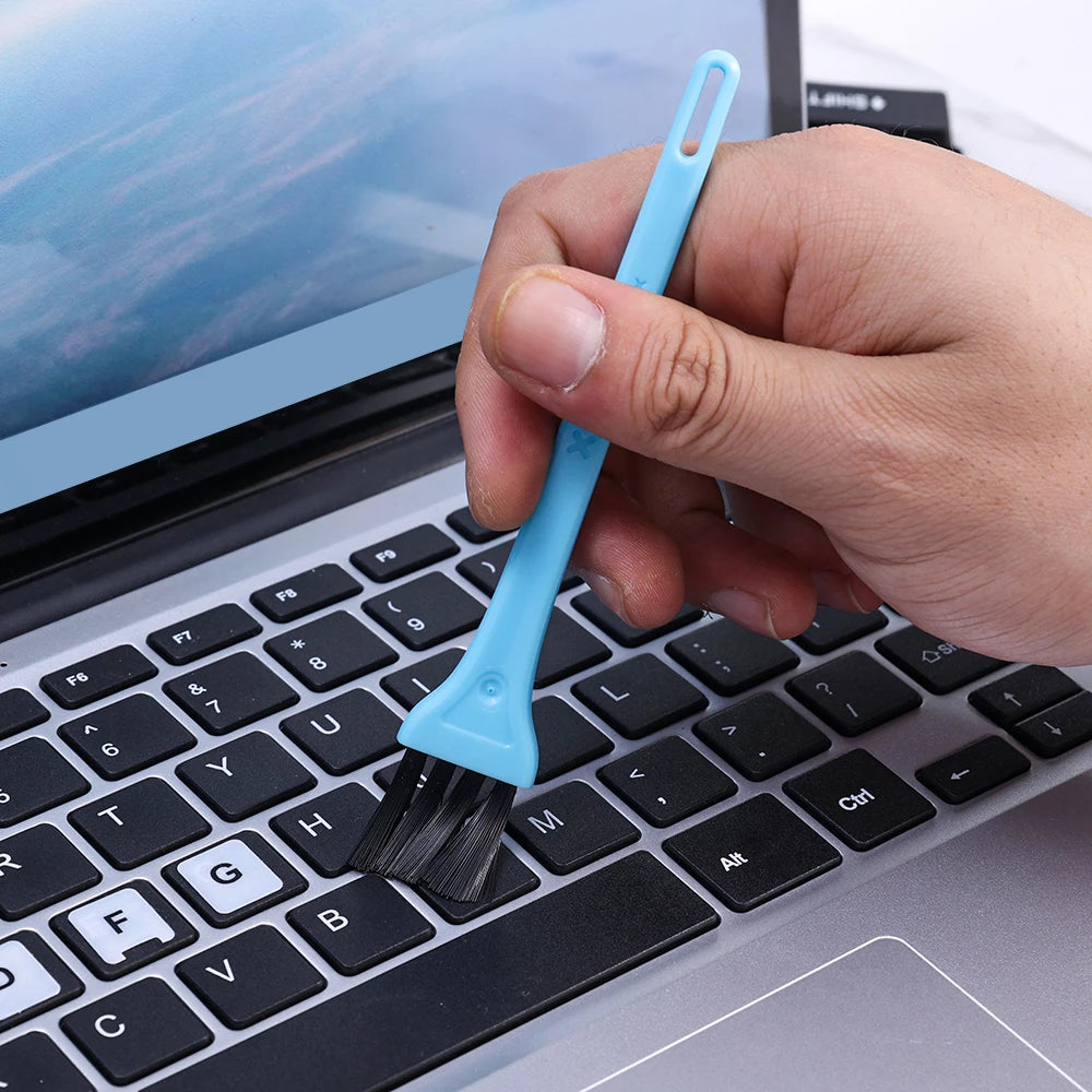 Multi-Purpose Portable Keyboard Handle Brushes for MacBook Laptop Computer Anti Static Cleaning Tools Electronics Cleaner Kit