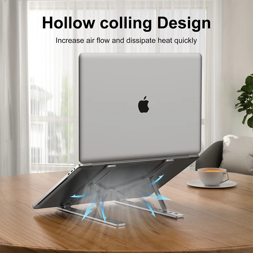Portable Aluminum Laptop Stand Foldable Lap Top Base Notebook Support Computer Bracket For Macbook Air Pro Holder Accessories
