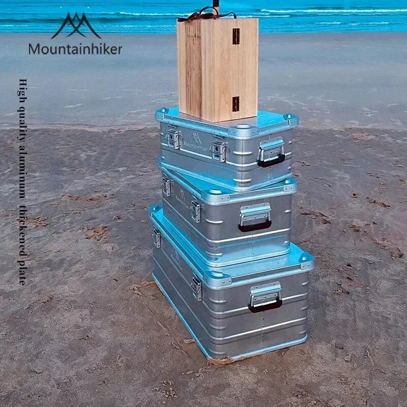 Mountainhiker 30-80L Camping Picnic Travel Aluminum Alloy Large Capacity Box Accessories Bag Hiking Outdoor Storage 4 Colors
