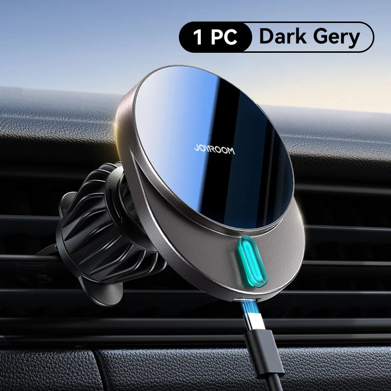 Joyroom 15W Magnetic Phone Holder Mount Charger Fast Wireless Car Charger for iPhone 16/15/14/13 Air Vent Car Phone Mount 1/2PCS
