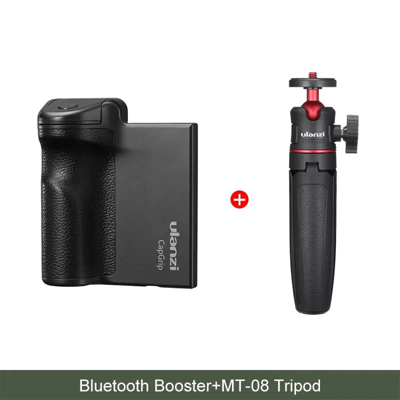 ULANZI CapGrip Wireless Bluetooth Phone Clamp With Remote Controller Handle Grip Selfie Clamp For iPhone 16 15 14 13 12 Pro Max