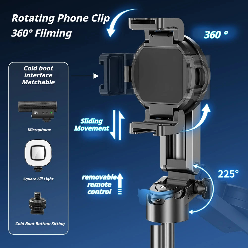 For Magsafe Phone Camera Grip Magnetic Design Mini Bluetooth Portable Telescopic Multi functional Tripod Phone Selfie Stick
