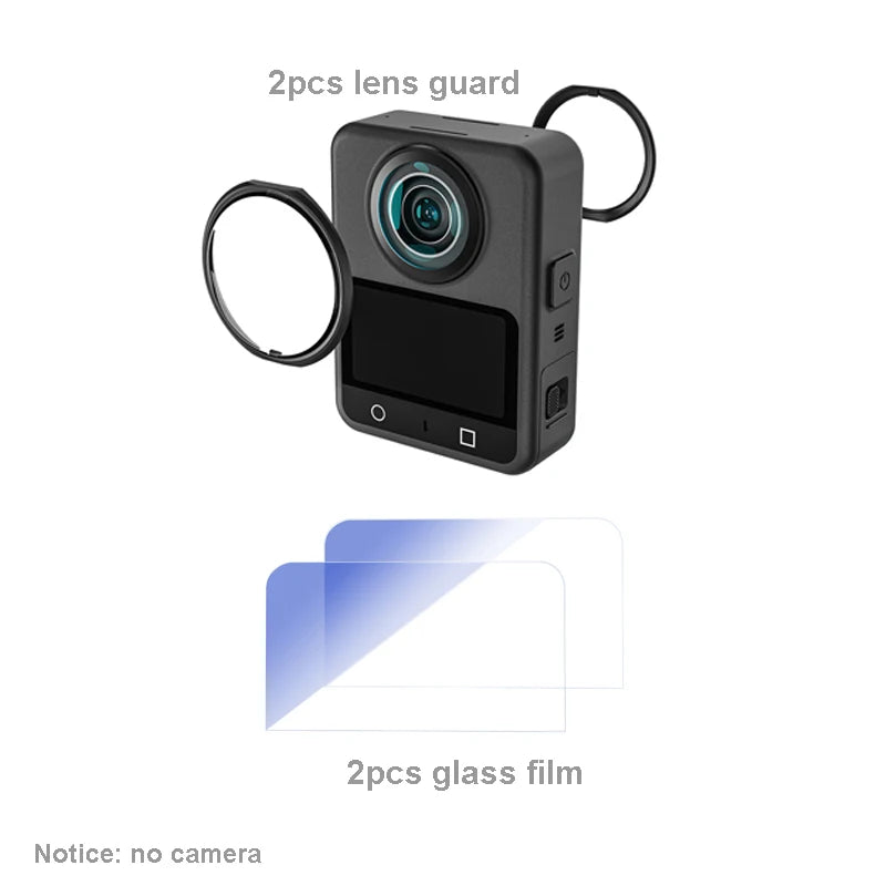 For DJI OSMO 360 Lens Guards + Storage Bag + Screen Protector Film for OSMO 360 Camera Accessory Lens Protector Anti-scratch