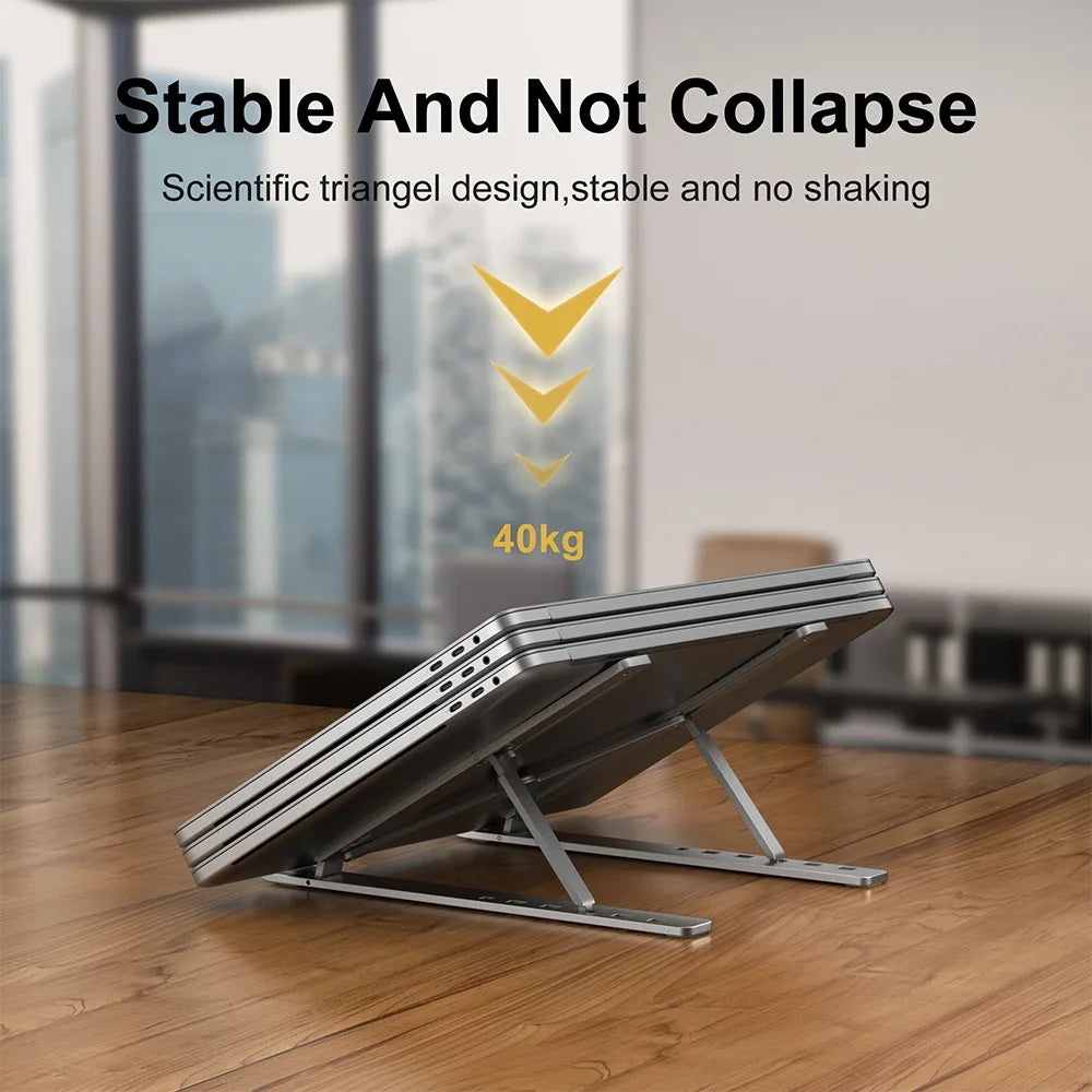 Portable Aluminum Laptop Stand Foldable Lap Top Base Notebook Support Computer Bracket For Macbook Air Pro Holder Accessories