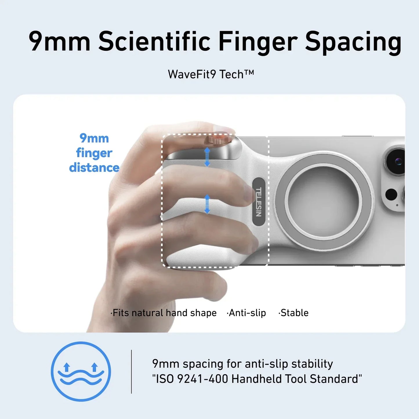 Magnetic Phone Camera Shoot Hand Grip BT Remote Control Handle for Vlogs and Selfies Compatible with Iphone 16/15/14 Pro Max