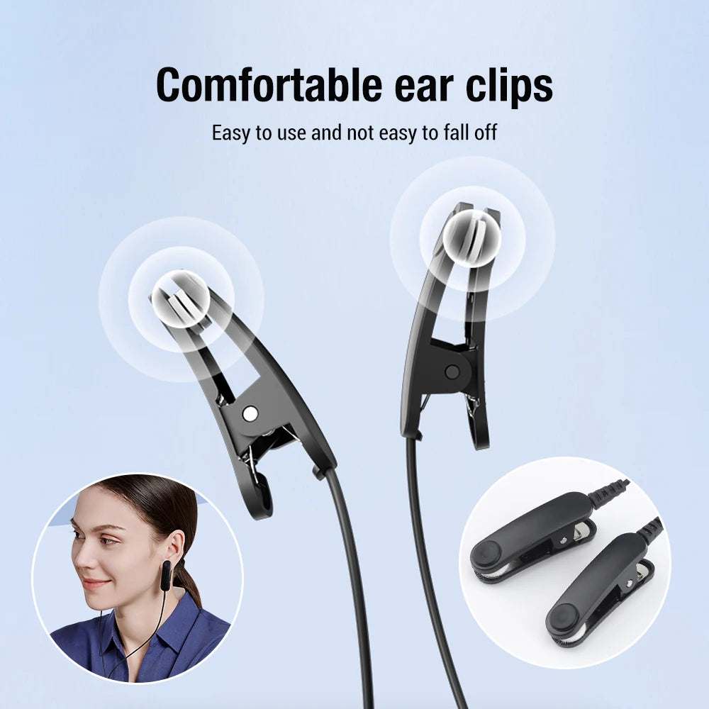 CES Microcurrent Sleep Aid Device Insomnia Anxiety Headache Relief Electric Ear Clip Type Acupuncture Fast Sleep Instrument