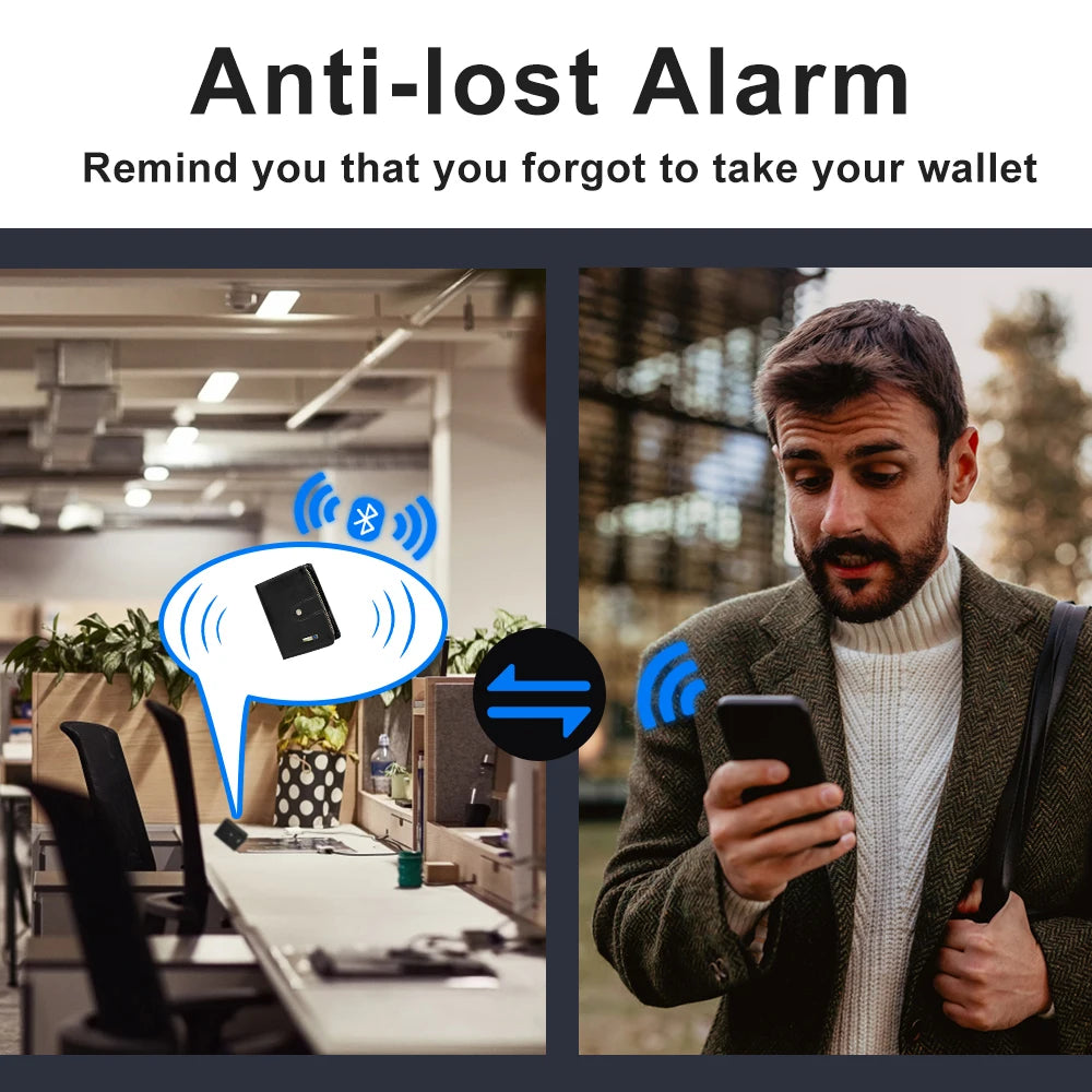 Smart Wallet For Men With Tracker Android Card Holder Wallet Finder Tracker Men Wallets Fathers Day Gift Men Birthday Gift