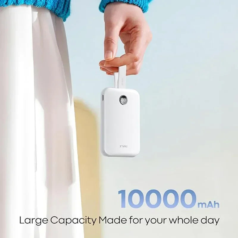 iWALK Magnetic Portable Charger with Ring: 50000 mAh Wireless Slim Stand Power Bank PD 20w Fast Charging with Led Display Stand