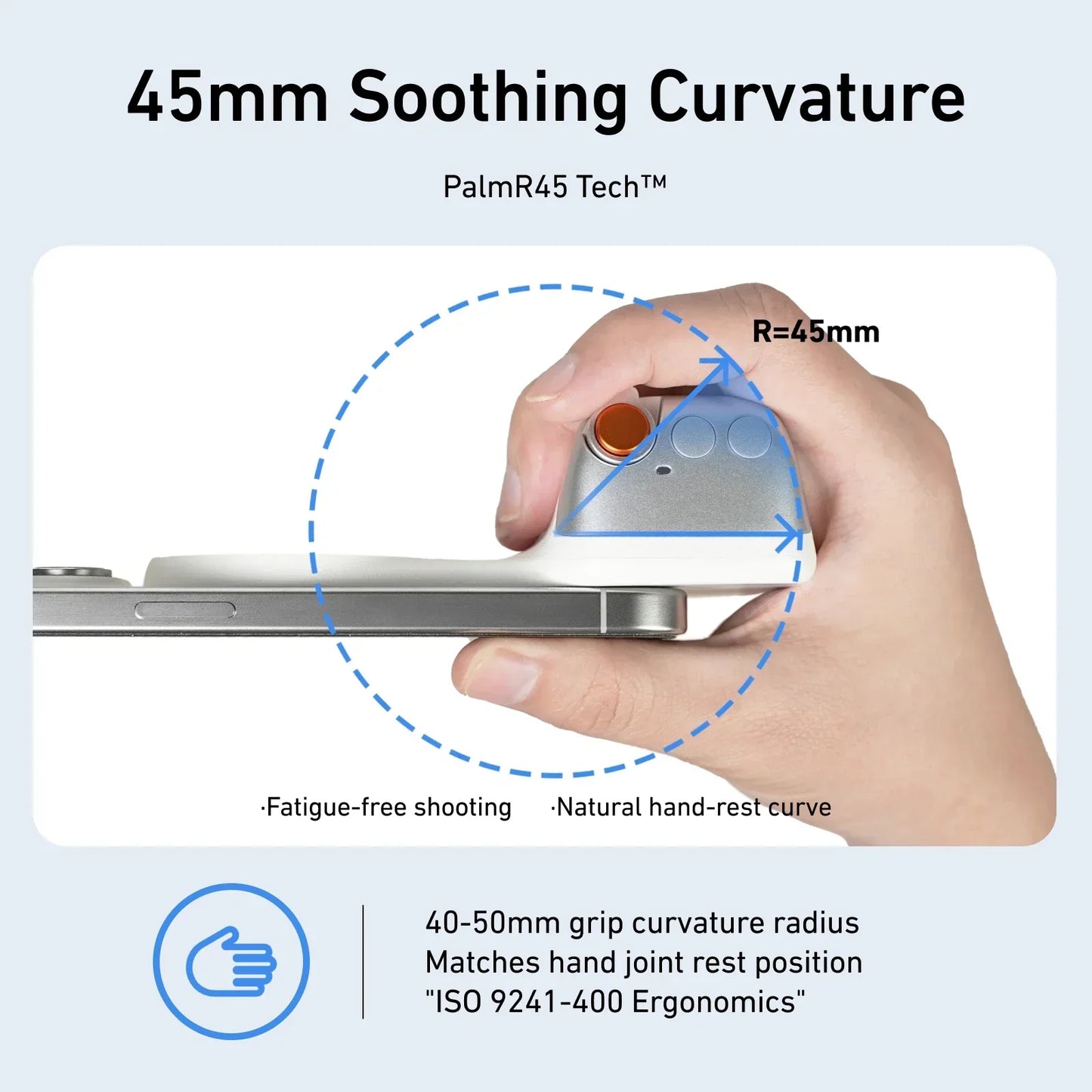 Magnetic Phone Camera Shoot Hand Grip BT Remote Control Handle for Vlogs and Selfies Compatible with Iphone 16/15/14 Pro Max