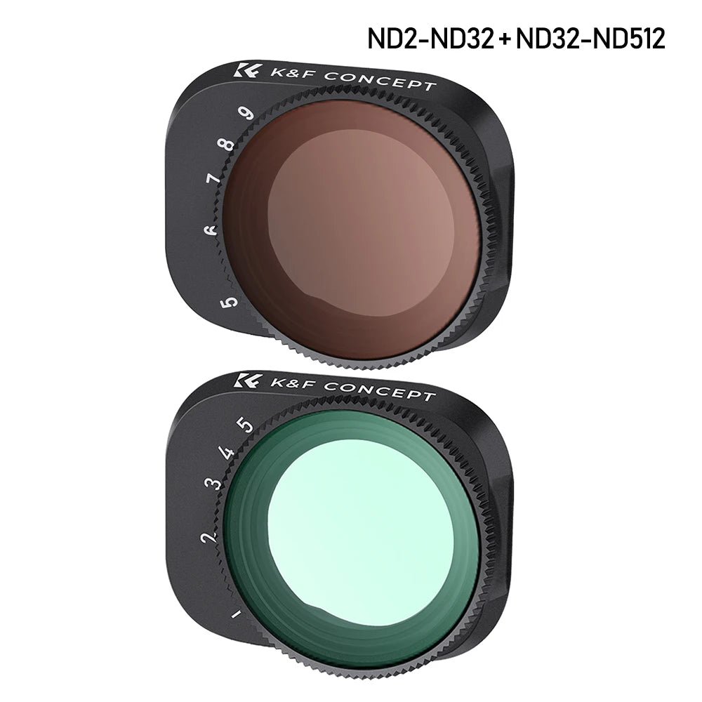 K&F Concept Drone Filter for DJI Mini 3 Pro &Mini 3 UV/CPL/ND2-ND32/ND32-ND512 Variable Camera Coating Optical Glass Lens Filter