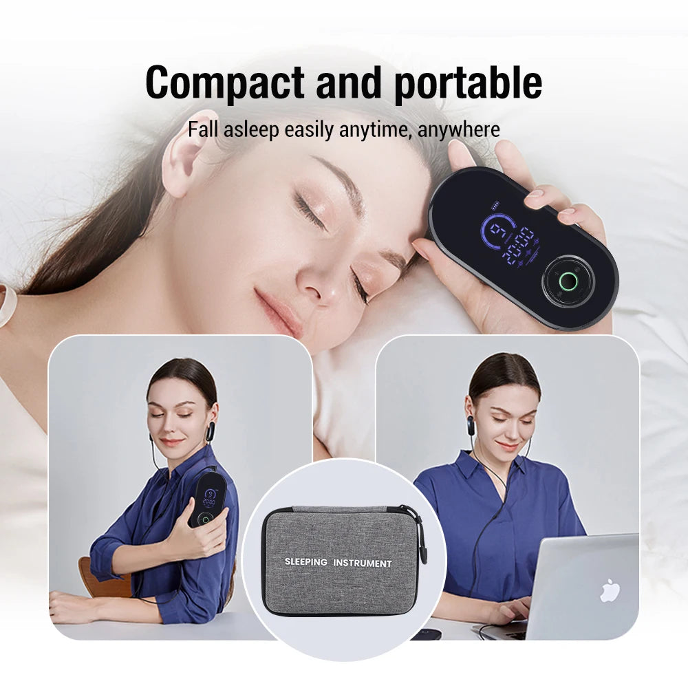 CES Microcurrent Sleep Aid Device Insomnia Anxiety Headache Relief Electric Ear Clip Type Acupuncture Fast Sleep Instrument
