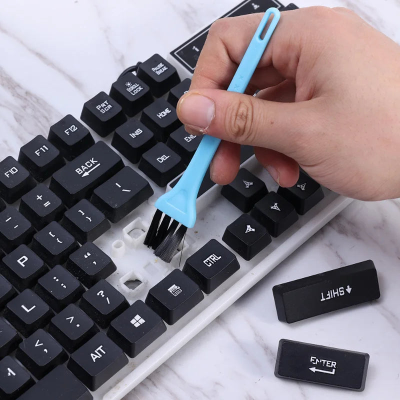 Multi-Purpose Portable Keyboard Handle Brushes for MacBook Laptop Computer Anti Static Cleaning Tools Electronics Cleaner Kit