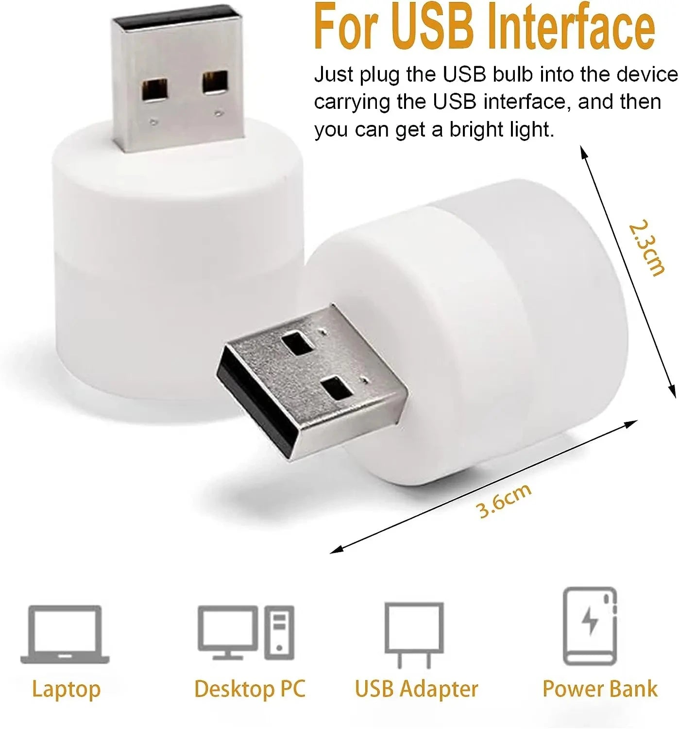 Pcs Mini USB Night Light Warm White Eye Protection Book Reading Light USB Plug Computer Mobile Power Charging LED Night Lamp