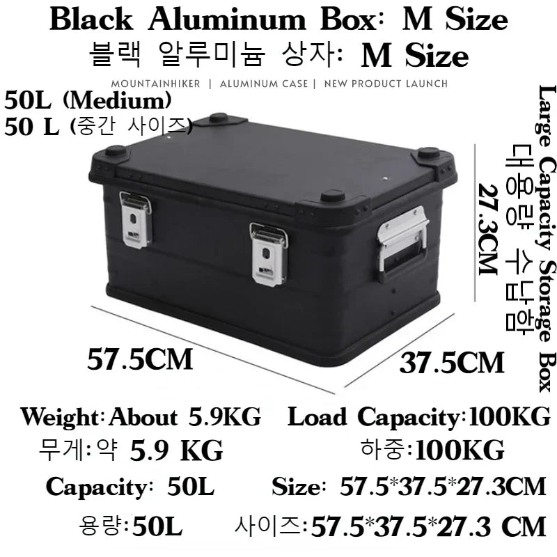 Mountainhiker 30-80L Camping Picnic Travel Aluminum Alloy Large Capacity Box Accessories Bag Hiking Outdoor Storage 4 Colors