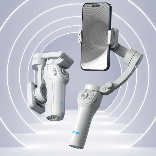 M01 3-Axis Smart Gimbal Handheld Stabilizer Selfie Tripod with Fill Light for Smartphone Anti Shake Foldable for Xiaomi iPhone
