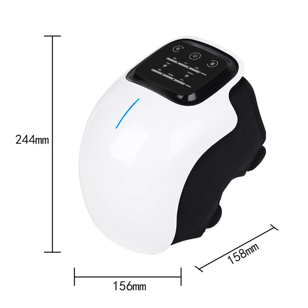 Cordless Knee Massager with LED Screen Infrared Heat and Vibration Knee Pain Relief for Swelling Stiff Joints Stretched Ligament